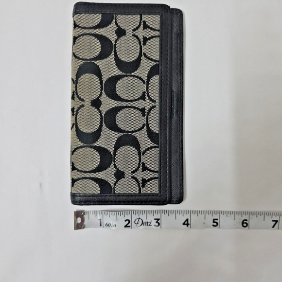VINTAGE Coach Signature Logo Monogram Checkbook Holder Cover Clean - Picture 5 of 7